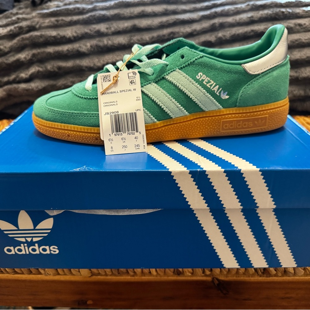 Adidas Spezial Green and Gum Sneakers